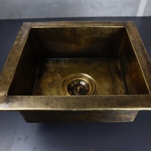 Undermount Single Antique Brass Kitchen Sink Various Sizes , Handmade Vintage Brass Rustic Sink