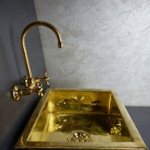 Undermount Single Brass Kitchen Sink Various Sizes , Hammered Brass Kitchen Sink