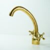 Solid Brass Faucet Gooseneck Sink Bathroom