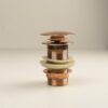 Copper Drain Pop Up Sink ,Push Up Button ,Pop up Copper Bathroom and Kitchen Sink Drain ,Freestanding Bathtub Drain Stopper