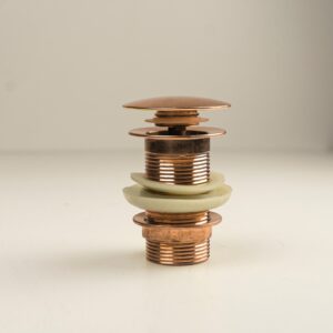 Copper Drain Pop Up Sink ,Push Up Button ,Pop up Copper Bathroom and Kitchen Sink Drain ,Freestanding Bathtub Drain Stopper
