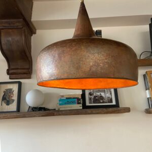 Aged Copper Farmhouse Pendant Light , Vintage copper ceiling light , Rustic Lighting Home and Restaurant