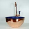Double Wall Copper Vessel Sink Bathroom , Different Color Interior Copper Vessel Sink Bathroom Decor