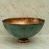 Oxidized Copper vessel sink Bathroom , Green Copper Wash Basin Sink Bathroom