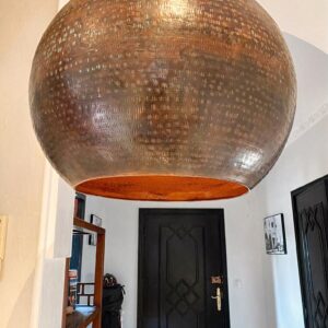 Rustic Copper Pendant light - Hammered Copper Kitchen Island Lighting , Aged Copper Pendant Light Fixture