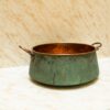Bucket Vessel Sink Green patina Copper Sink with Handles , Verdigris Bathroom Copper Vessel sink ,