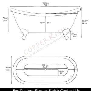 Copper Bathtub , Clawfoot Copper Bathtub Bathroom
