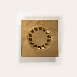 Unlacquered Solid Brass Floor Drain ,Antique Brass Square Shower Drain with Removable Cover