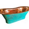 Oxidized Copper Bathtub , Copper Green Patina Soaking tub