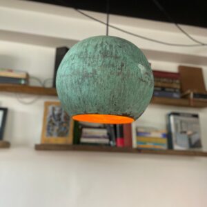 Handcrafted Verdigris Copper Pendant Light | Unique Artistic Lighting