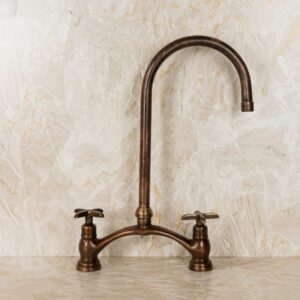 Oil Rubbed Bronze Kitchen Faucet With Sprayer For Kitchen Sink Farmhouse in different finishes