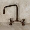 Bronze Bridge Kitchen Faucet - Vintage Copper Faucet for Farmhouse Sink - Magical Elegance