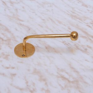 Unlacquered brass paper towel holder , Handmade Wall Mounted Solid Brass Toilet Roll Holder