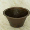Round Copper Bar Sink , Hammered copper round sink Including drain