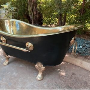 Brass Bathtub Black Exterior, Brass Bathtub Clawfoot