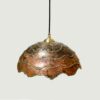 Rustic Copper pendant light - Farmhouse Copper Pendant Light with Brass lines