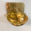 Brass Wall Mount Bathroom Sink and Faucet Combo 