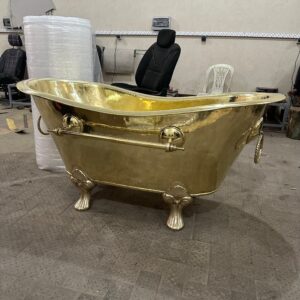 Solid Brass Bathtub , Brass Bathtub Clawfoot