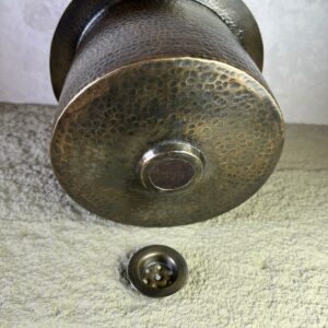 Patina Brass Round Bar Sink , Round Bronze Sink including drain
