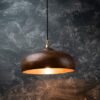 Vintage Rustic Patina Copper Pendant Light - Kitchen Island Ceiling Lamp