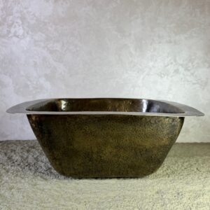 Patina Brass Square Bar Sink , Square Bronze Bar & Kitchen Prep Sink