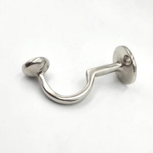 Handcrafted Brass Wall Hook, Polished Nickel Finish, Bathroom Coat Hook