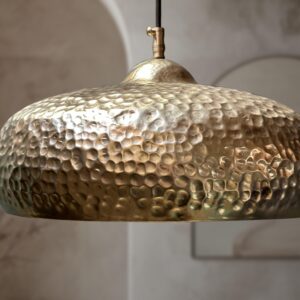 Hammered Brass Pendant Light: Farmhouse Kitchen Island Lighting