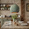 Handmade Oxidized Copper Pendant Light Pair – Rustic Kitchen Island Lamps