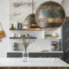 Rustic Copper Pendant Lamp – Handcrafted Dome Ceiling Light for Farmhouse Kitchen & Bar