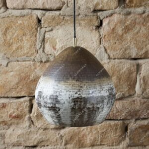 Oxidized Copper Teardrop Pendant by Coppersouk • Burnished Artisan Ceiling Light • Handcrafted Dining Kitchen Island Lamp