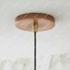 Oxidized Copper Pendant Light – Handmade Patina Drum Ceiling Lamp for Kitchen Island or Dining Room