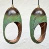 Green Patina Copper Pendant Light – Handmade Sculptural Ceiling Lamp Kitchen , Oxidized Farmhouse Lighting