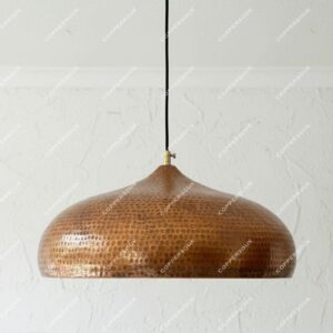 Hammered Copper Pendant Light – Solid Copper Dome Ceiling Lamp Kitchen Island ,Handmade Vintage Ceiling Fixture