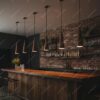 Oxidized Copper Cone Pendant Light – Patina Copper Hanging Lamp Bar  , Vintage Farmhouse Lighting