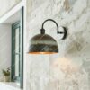 Vintage Copper Wall Sconce – Rustic Dome Light Farmhouse Lighting , Outdoor Aged Lamp