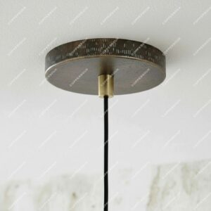 Set of 2 Oxidized Copper Dome Pendant Lights – Two Handcrafted Ceiling Fixtures Dining Room