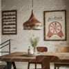 Rustic Copper Onion Dome Pendant – Handmade Oxidized Light Fixture Farmhouse Kitchen