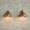 Rustic Copper Wall Sconce – Handmade Patina Vintage Outdoor Wall Lamp