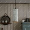 White Patina Cylinder Pendant Light – Rustic Copper Hanging Lamp Island Kitchen